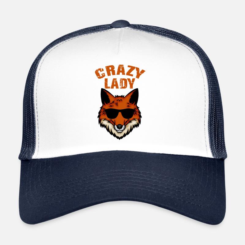 Fox Crazy Lady - Trucker Cap - Weiß/Navy