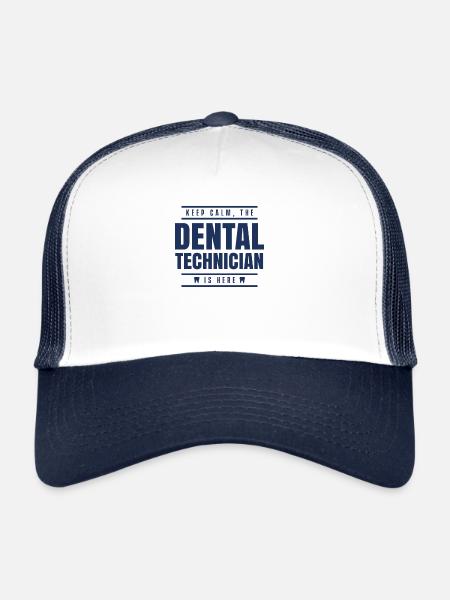 Team dental technician dental technician - Trucker Cap - white/navy - Front