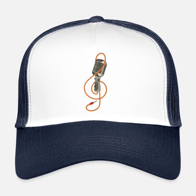 Retro microphone vintage karaoke singer DJ gift Trucker Cap