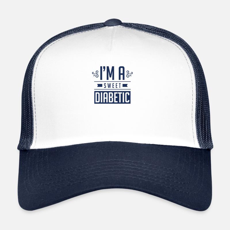 diabetes - Trucker Cap - white/navy