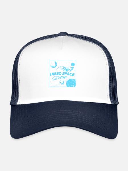 Science, nerd, physique, cadeau, idée cadeau - Casquette trucker  - blanc/marine - Devant