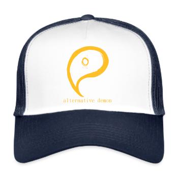 alternative demon - Trucker Cap - white/navy - Front