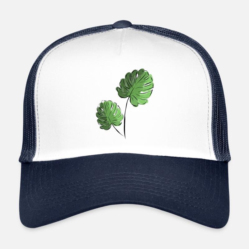 Monsetra branche avec deux feuilles Casquette trucker 