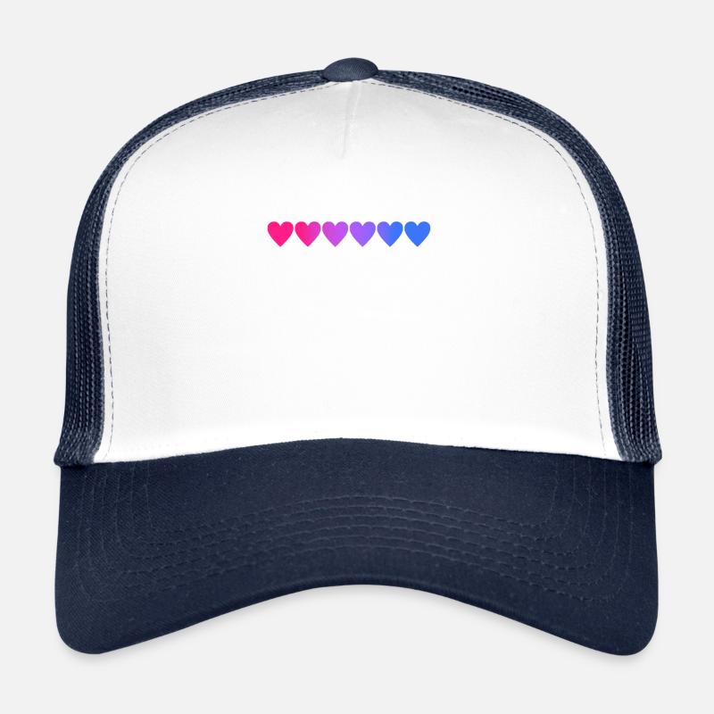 Bisexual Hearts - Bisexual LGBT CSD Trucker Cap