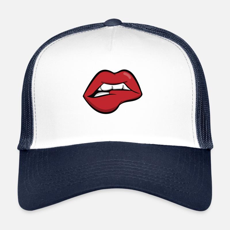 Face laugh teeth grimace grimace lip Trucker Cap