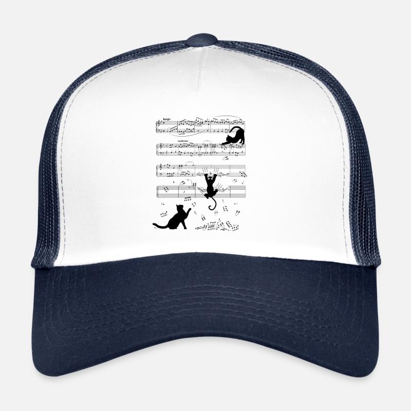 Chat instrument de musique chat chaton clef Casquette trucker 