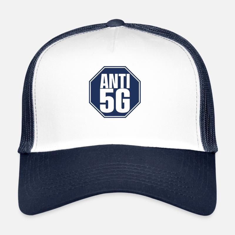 Opponent network 5G radiation technology - Trucker Cap - white/navy