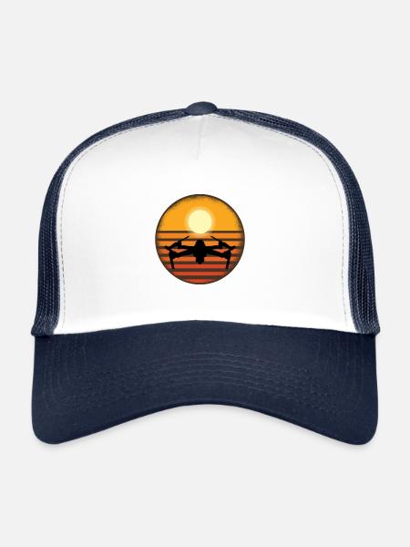 Chemise drone drone - Casquette trucker  - blanc/marine - Devant