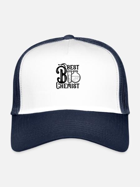 Meilleur étudiant en biochimie en biochimie en biochimie - Casquette trucker  - blanc/marine - Devant