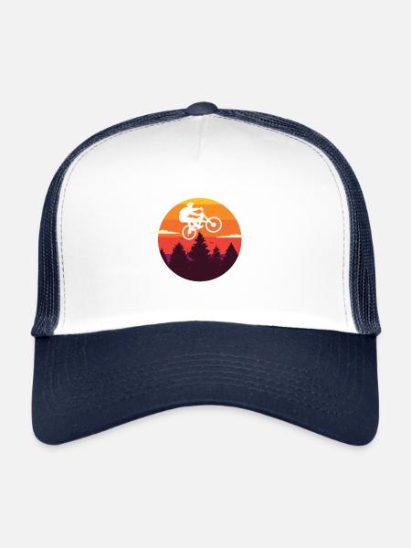 Maillot VTT VTT pour vététistes - Casquette trucker  - blanc/marine - Devant