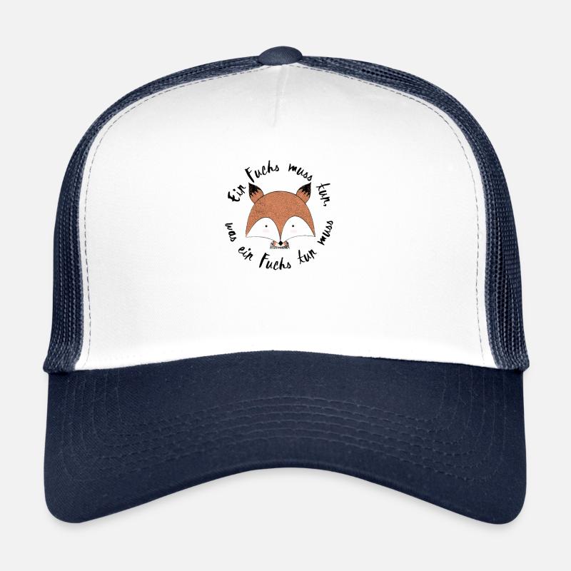 Ein Fuchs muss tun, Füchse, Beginner - Trucker Cap - Weiß/Navy