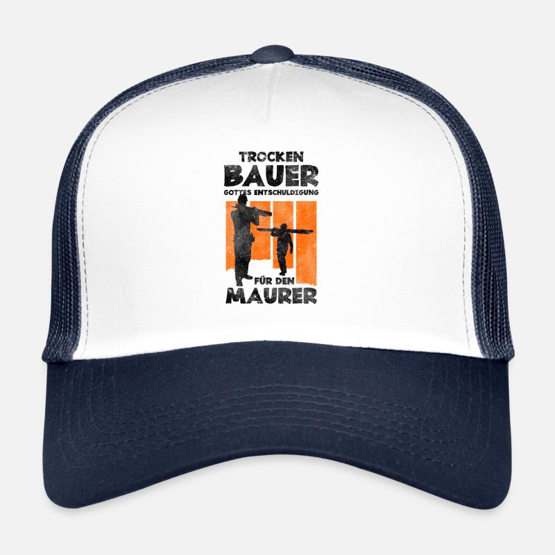 Trockenbauer Trockenbau - Trucker Cap - Weiß/Navy