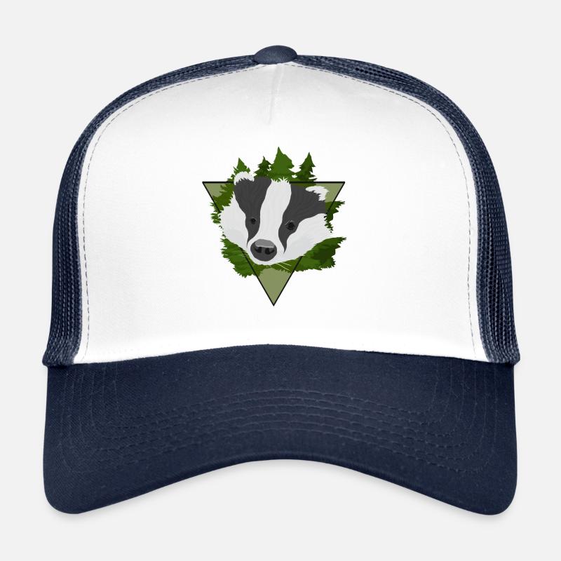 Badger in the forest - Frechdachs comic style gift idea Trucker Cap