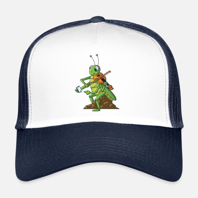 Violin Grille Violin Player Multitasking Cell Phone Trucker Cap