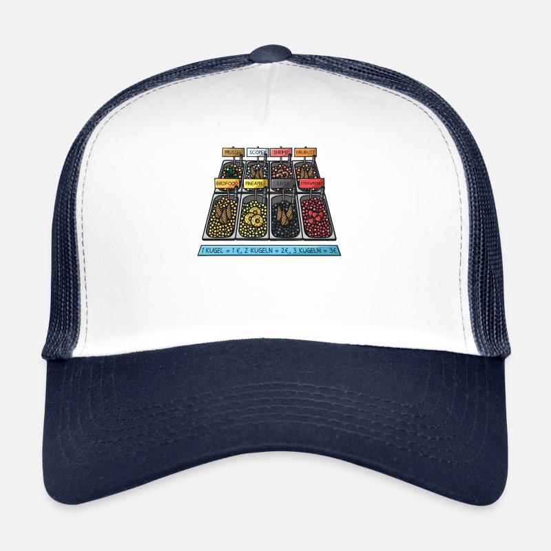 Karpfen Angler Anglergeschenke Geschenk AnglerPapa - Trucker Cap - Weiß/Navy