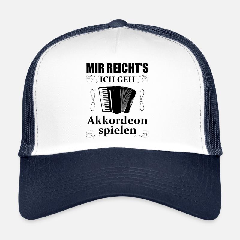 Akkordeon Akkordeonspieler Spruch Geschenk - Trucker Cap - Weiß/Navy