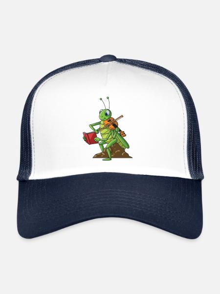 Violon, cricket, violoniste, je vais jouer du violon - Casquette trucker - blanc/marine