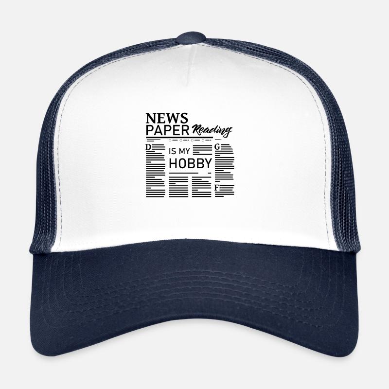 Reading the newspaper is my hobby reader magazine Trucker Cap