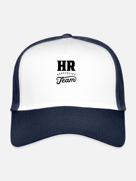 Spécialiste en ressources humaines - Casquette trucker  - blanc/marine - Devant