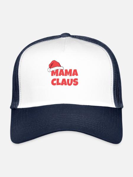 Maman Claus - Casquette trucker  - blanc/marine - Devant