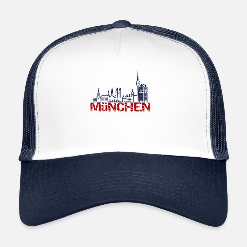 München - Trucker Cap - Weiß/Navy