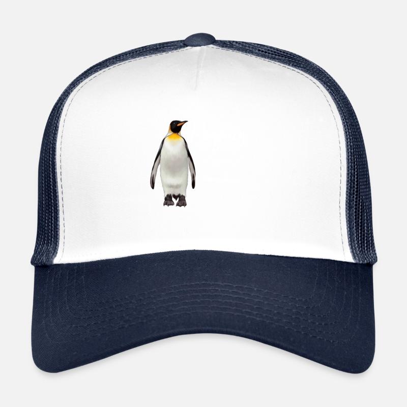 Pinguin-Bewusstseins-Tag-lustiges Pinguin-Geschenk - Trucker Cap - Weiß/Navy