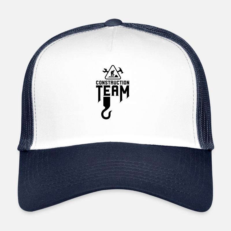 Baustelle Team Bauarbeiter Bau Baustellen - Trucker Cap - Weiß/Navy