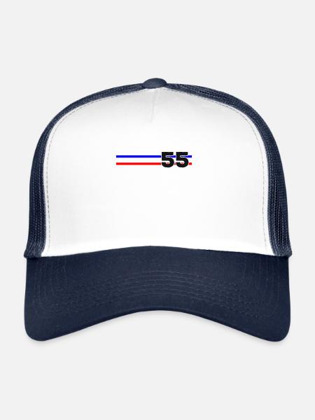 Fifty Five and Counting Tri-stripe - Trucker Cap - white/navy - Front