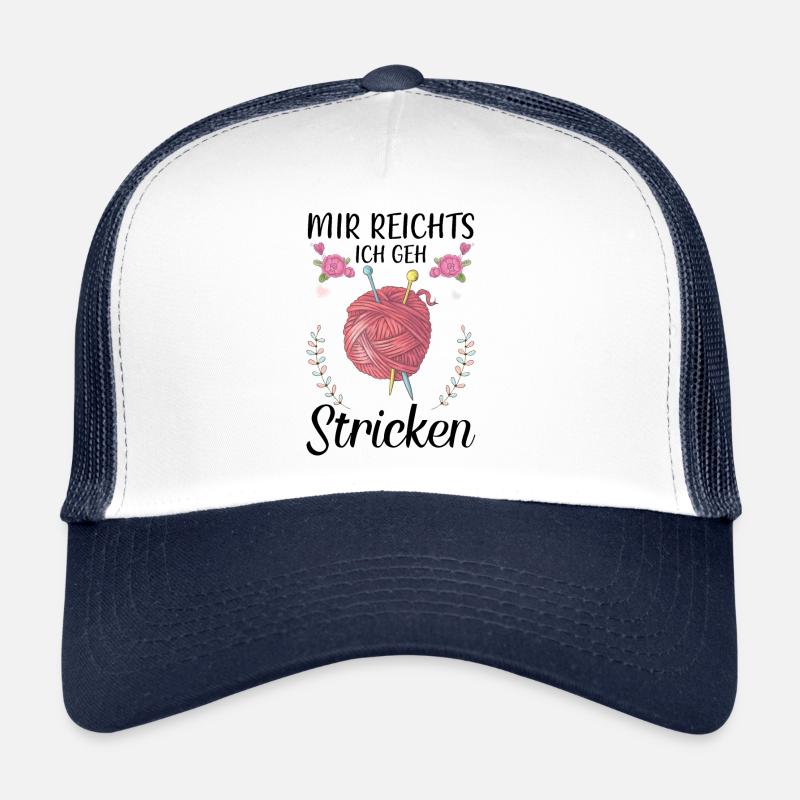 Stricken - Trucker Cap - Weiß/Navy