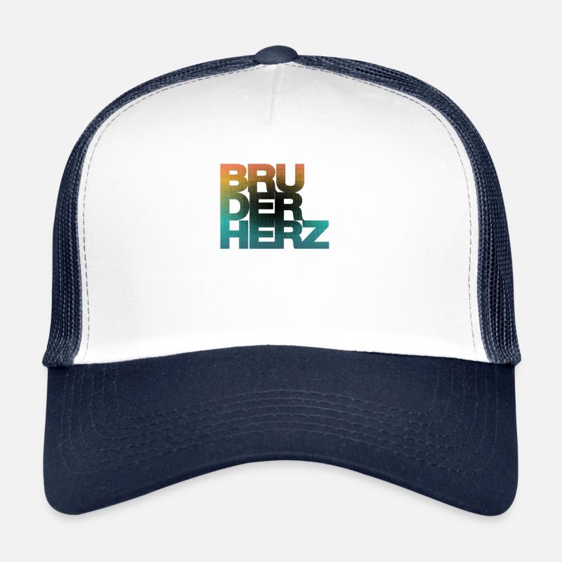 Bruderherz Bester Bruder der Welt Geschenkidee - Trucker Cap - Weiß/Navy