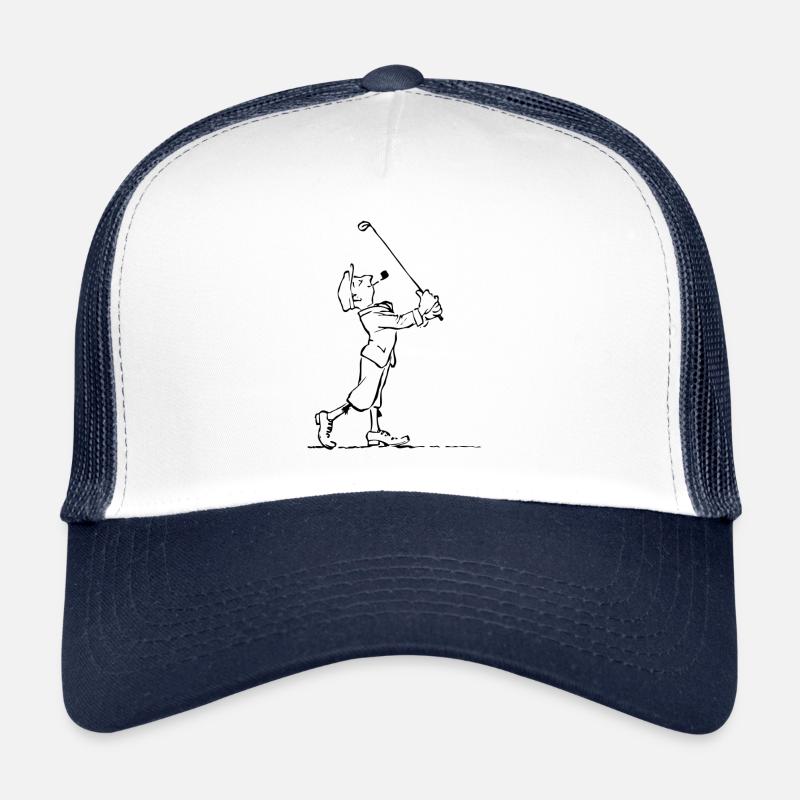 Vintage Golfer - Trucker Cap - white/navy