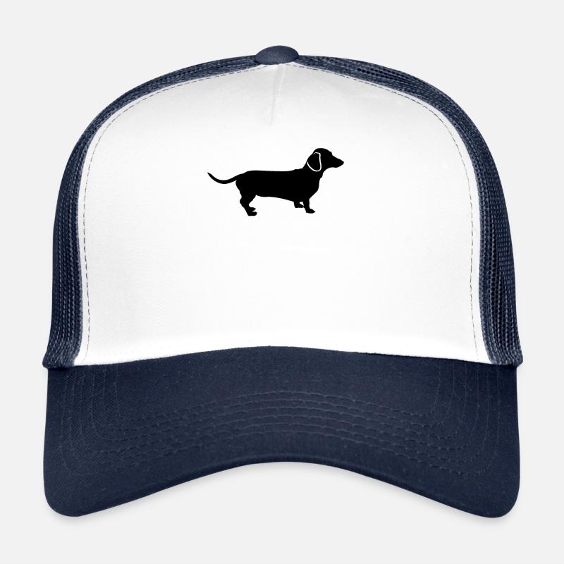 Teckel chien teckel chien chien teckel chiot cadeau - Casquette trucker - blanc/marine