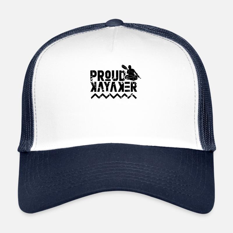 Stolzer Kayaker Kajakfahrer Kajakfahren Kajak - Trucker Cap - Weiß/Navy