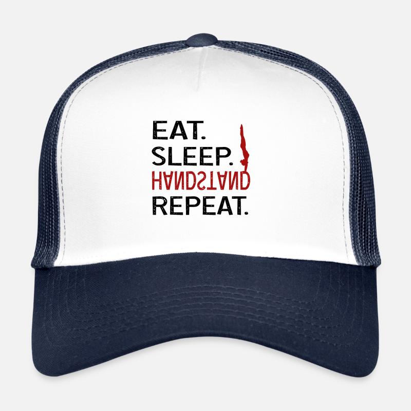 Eat sleep Handstand - Trucker Cap - Weiß/Navy