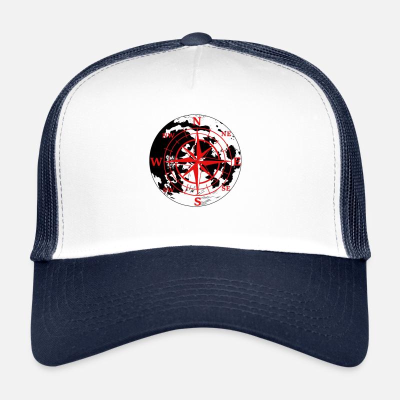 Compass towards Windrose Outdoor Trucker Cap