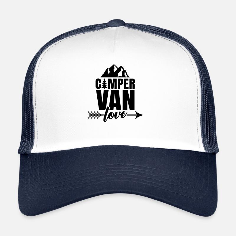 Campervan Love Camper Caravan Camper Van - Trucker Cap - white/navy