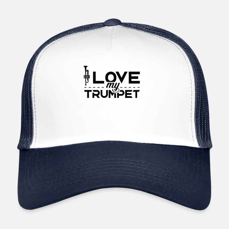 Ich Liebe Meine Trompete Trompeten Trompeter - Trucker Cap - Weiß/Navy