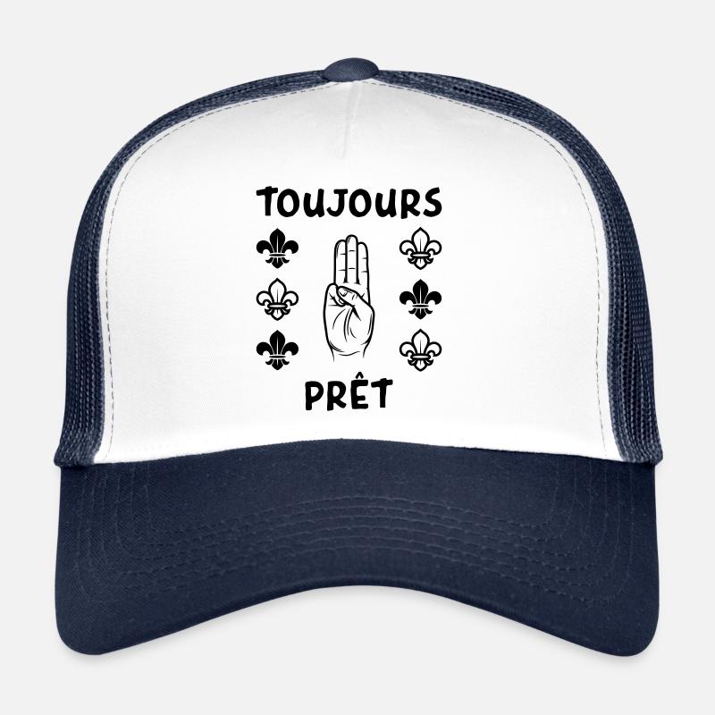 Scout Toujours Prêt ! - Casquette trucker  - blanc/marine