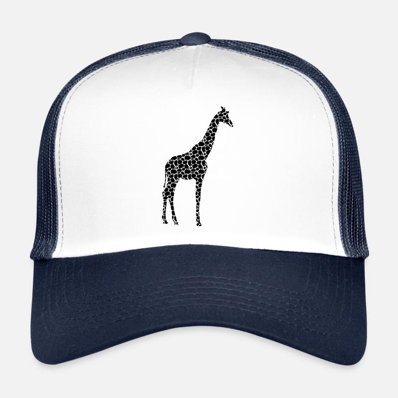 Giraffen Muster Giraffe - Trucker Cap - Weiß/Navy