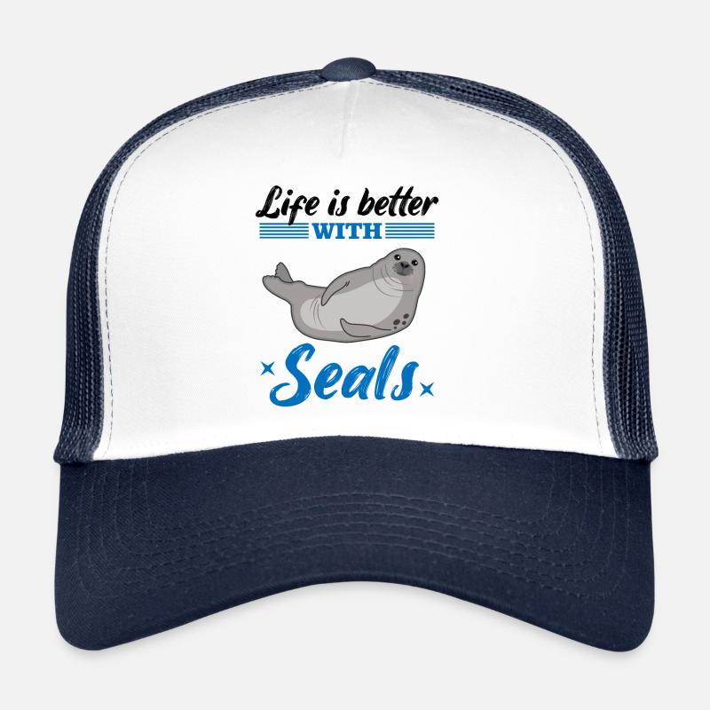Lion de mer Robbe Sort amis des animaux Cadeau Casquette trucker 