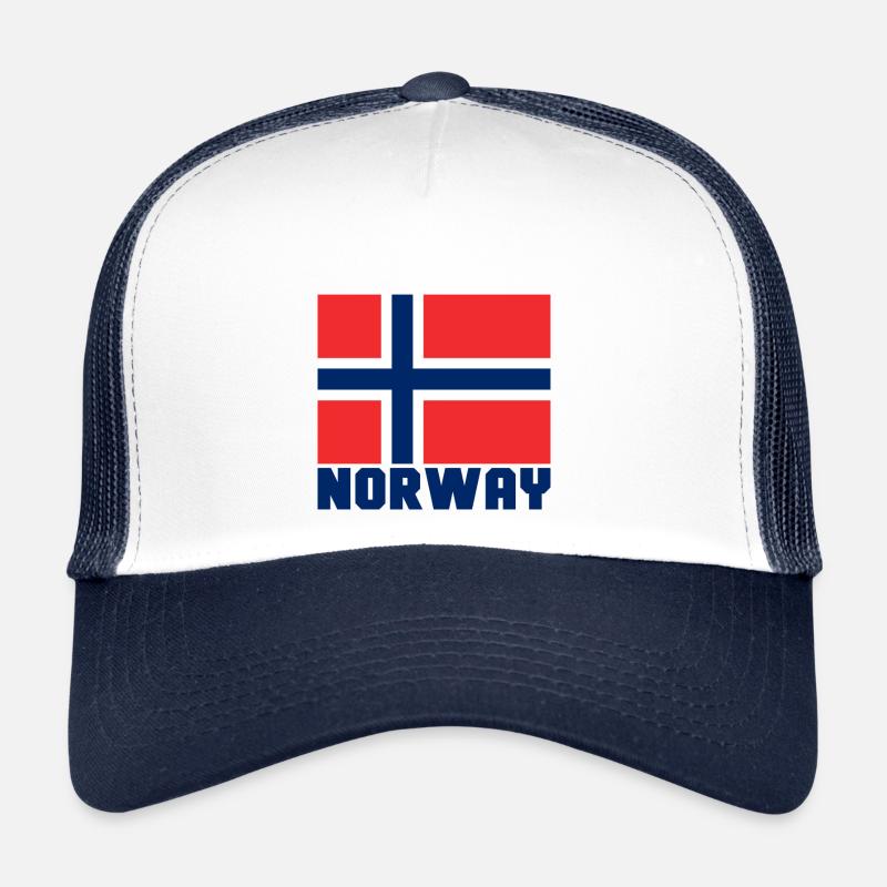 Norwegen - Trucker Cap - Weiß/Navy