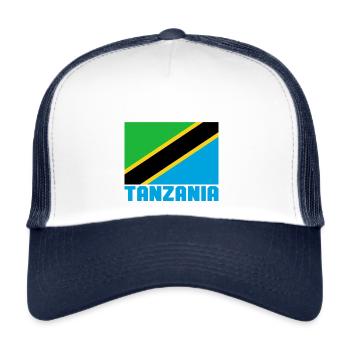 Tanzanie - Casquette trucker  - blanc/marine - Devant