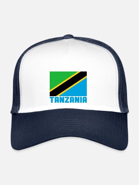 Tanzanie - Casquette trucker  - blanc/marine - Devant