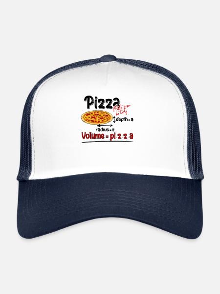 Formula Funny Pizza and Math Meme Math Teacher - Trucker Cap - white/navy - Front