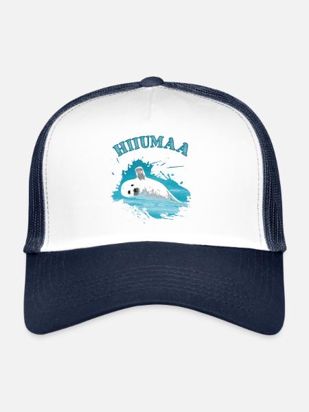 Hiiumaa Vacances Mer Baltique Île Phoque - Casquette trucker  - blanc/marine - Devant