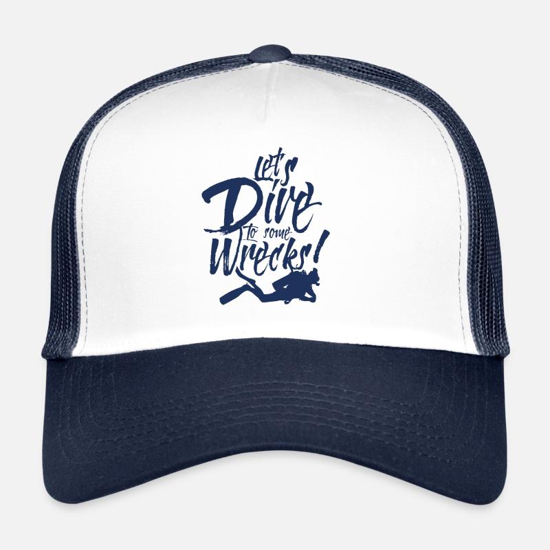 Wreck Diver Plongée Diver Plongée sur épave Casquette trucker 