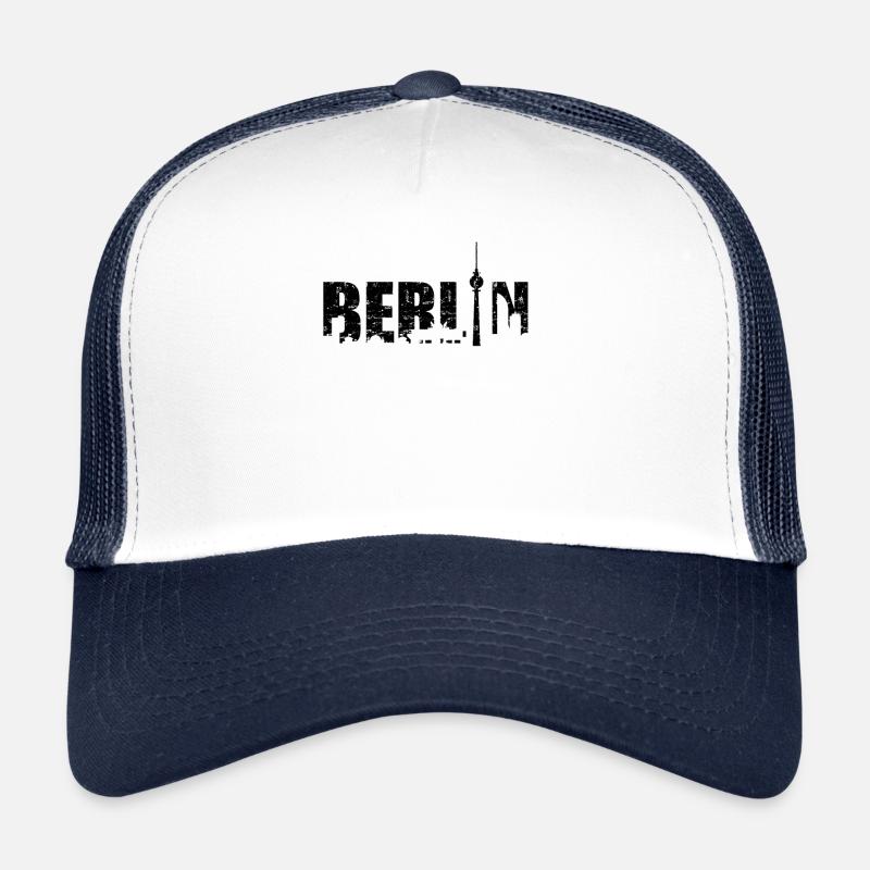Berliner Skyline Design Silhouette Fernsehturm Trucker Cap