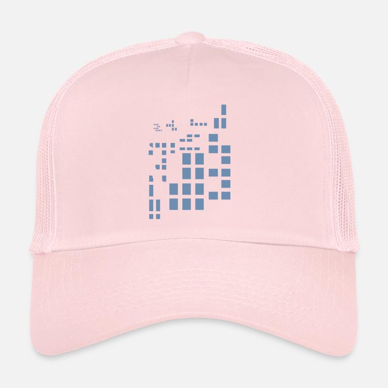 Pixel Pixelworld Abstract City Kypto Style Pattern Trucker Cap