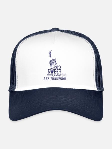 Sweet land axe lancer hache lancer des chemises de sport - Casquette trucker  - blanc/marine - Devant