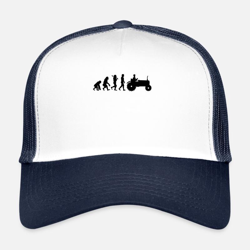 Farmer Evolution Gift Tracteur Tracteur - Casquette trucker  - blanc/marine
